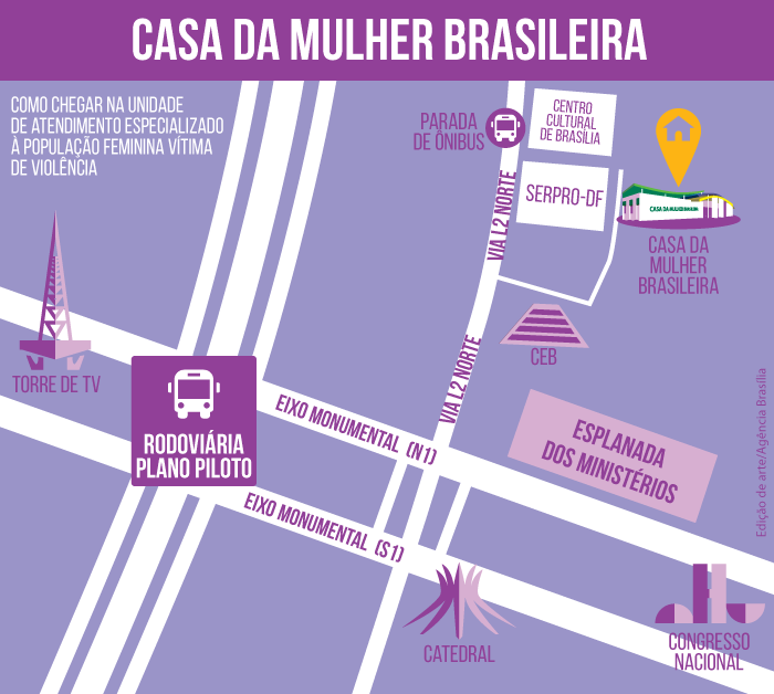 mapa casa da mulher brasileira AgenciaBrasilia